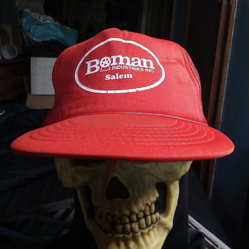 Deadstock Vintage Boman Industries Salem Snap Trucker Hat Cap